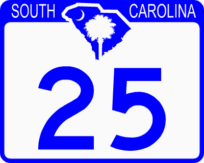 South Carolina 25 sign